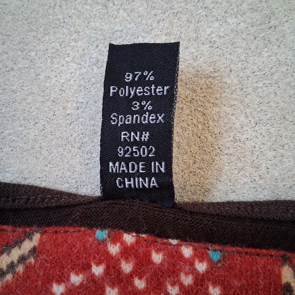 Sacred Threads Red And Brown Patterned Dress M Az… - image 8